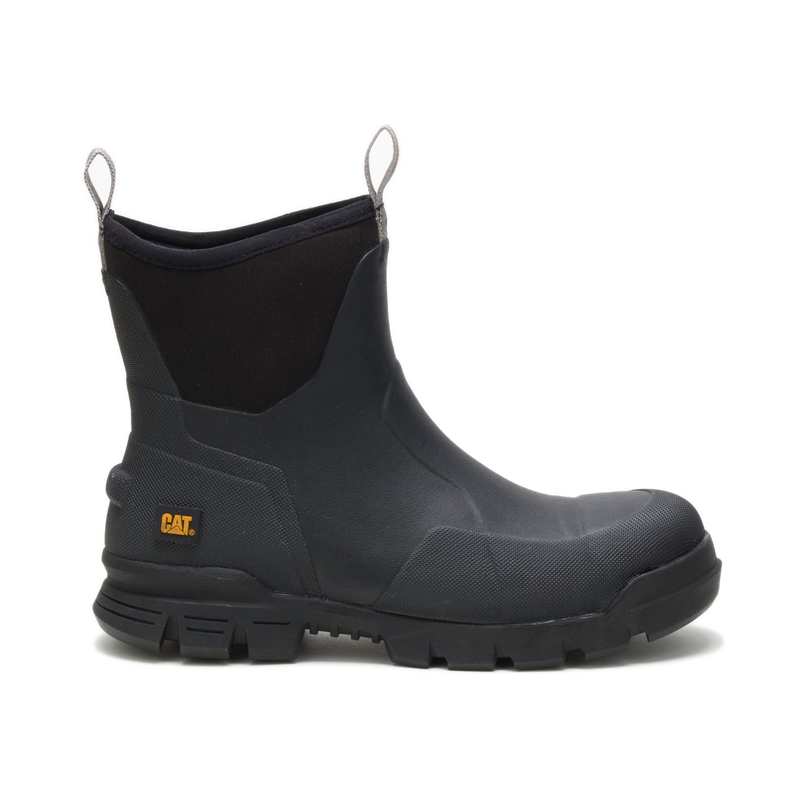 Caterpillar Stormers 6" - Mens Rubber Boots - Black - NZ (562DYHZFV)